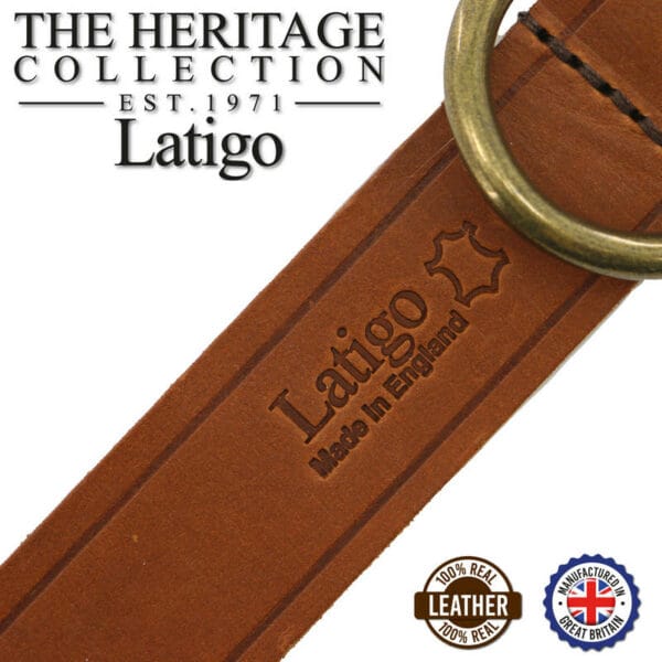 Ancol Latigo Leather Dog Collar -  Chestnut - Image 2