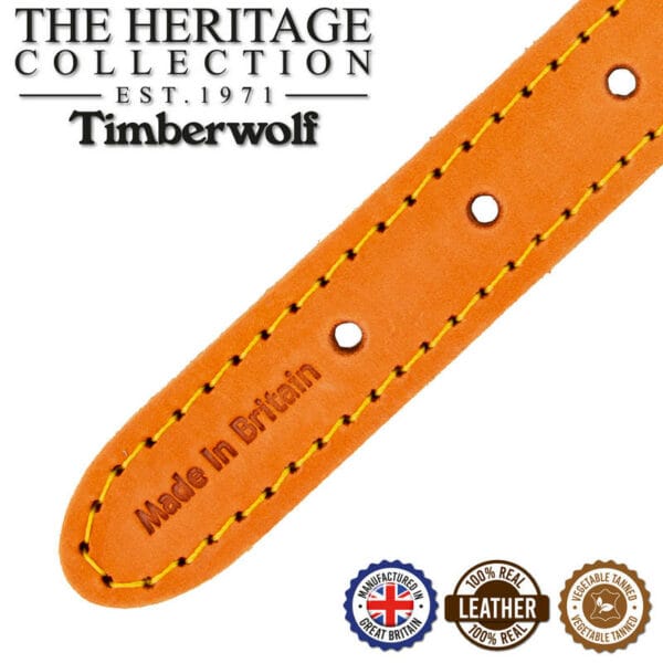 Ancol Timberwolf Leather Dog Collar -  Mustard - Image 3