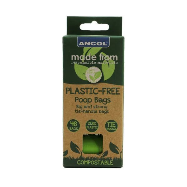Ancol Made From Plastic Free Poop Bags 4 Refill Pack