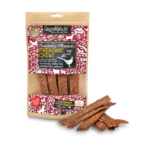 Green & Wild's Pheasant chews, 100g