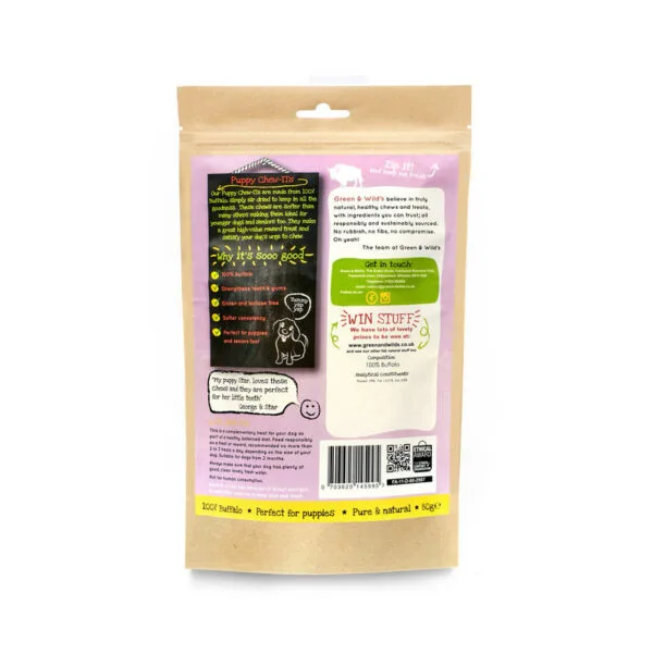 Green & Wild's Puppy Chew-its, 80g - Image 2