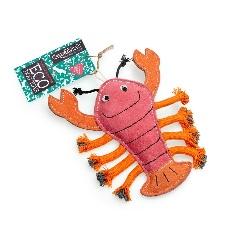 Green & Wild's Larry the Lobster, Eco Friendly Dog Toy