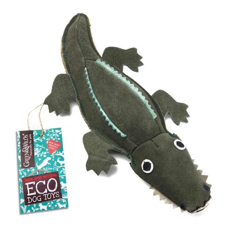 Green & Wild's Colin the Crocodile, Eco Friendly Dog Toy