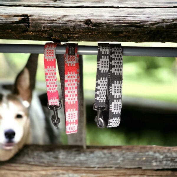 m00006 red moose co welsh tapestry blanket design dog leads red 1