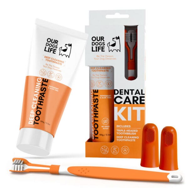 opl 0236 our dogs life dog toothpaste and toothbrush set 1