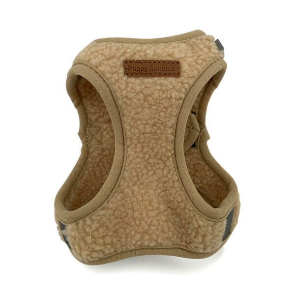 pup002 puppy boheme teddy step in harness beige 1