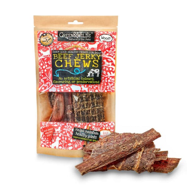 Green & Wild's Beef Jerky Chews 100g