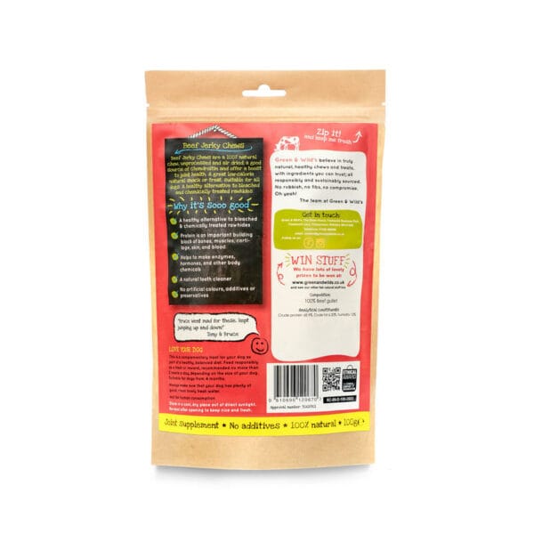 Green & Wild's Beef Jerky Chews 100g - Image 2