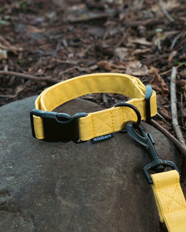 wil005 yel l wildbarc waterproof canvas collars yellow 3